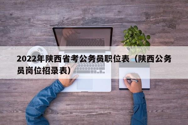 2022年陕西省考公务员职位表（陕西公务员岗位招录表）